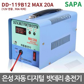 은성 자동 배터리 충전기 DD-119B12 20A 12V 전용, 130x130x240(mm), 1개