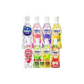 아사히음료 희석용 모둠세트 칼피스 홋토 470ml x 6개 각 1개 x 6종류 5배 희석 원액 마시고 비교하기 세트 유산균음료 유제품 칼피스 거봉 백도 파인 딸기 o 청포도 o 멜론 o 선부사