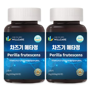 윌케어 차즈기 메타정 국내산 추출물 600mg, 60정, 2개, 60정