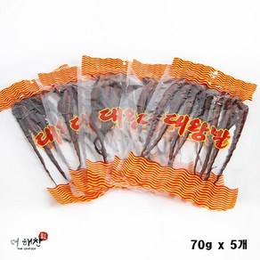 더해찬 국내가공/대왕발70g x 5봉/무료배송/가문어 망족 오징어다리 오징어발, 70g, 5개