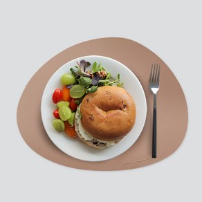 에이드엘 페블 실리콘 테이블매트 2p, 브릭레드, 가로 350mm x 세로 270mm x 두께 1.2mm, 2개