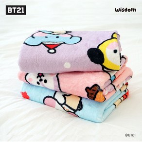 BT21 미니니 극세사 무릎담요 사무실 캠핑 차박 블랑켓 코야 알제이 슈키 망 치미 타타 쿠키