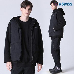 케이스위스 [케이스위스(K-SWISS)] 베스트 부착형 후리스 후드 패딩점퍼