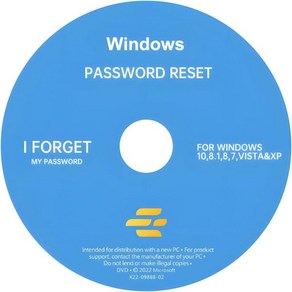 비밀번호 리셋 디스크용 DVD는 Windows 10 11 8 7 Vista XP를 지원합니다