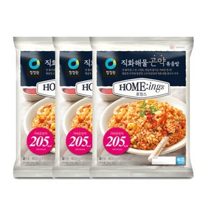 청정원 호밍스 직화해물 곤약볶음밥 400g(2인분) 부드러운 헬스식단 운동식단 볶음밥 간편 맛있는밥, 400g, 3개