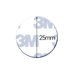 붙이는자석 자석철판 자석판 얇은철판자석 미니 조각, 스텐철판 원형 25mm