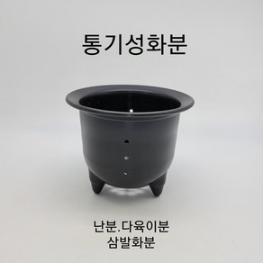 프라스틱삼발화분 통기성화분 난분 다육이분, 1개