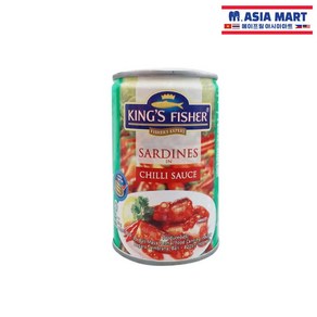 인도네시아 킹스피셔 KINGS FISHER 정어리 통조림 캔 칠리 소스 155g / SARDINES IN CHILLI SAUCE