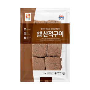 [얌얌마켓] 사조오양 냉동 숯불구이맛 고기산적 1kg(아이스박스 포함)