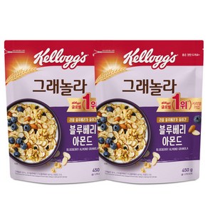 켈로그 블루베리 아몬드 그래놀라 450gX2봉, 450g, 2개