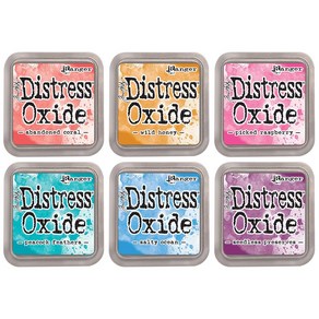 Range Tim Holtz Distess Oxide Ink Pads - Abandon 레인저 팀 홀츠 디스트레스 옥사이드 잉크 패드 - 버려진 산호 야생 꿀 수확한 라즈베, 1개