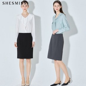 쉬즈미스 [쉬즈미스(SHESMISS)] 레더 벨트 미디 스커트
