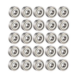 25pcs 608 zz 볼 베어링 608zz 금속 이중 차폐 된 미니어처 깊은 그루브 스케이트 보드 볼 베어링 (8mm x 22mm x 7mm)