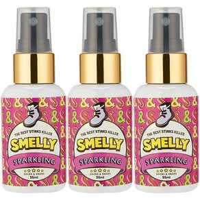 스멜리(SMELLY) 신발용 삭스앤슈즈 스파클링 55ml, 3개