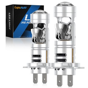 로푸 V8T 전조등 6500K 미니 LED 렌즈형 헤드라이트, H7, 1세트