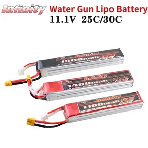 인피니티 워터 BB 건 리포 배터리 타미야 SM 커넥터 RC 부품 3S 111V 1100mAh 1300mAh 1400mAh 25C 30C XT30 플러그, 3)1400 3S 30C Tplug