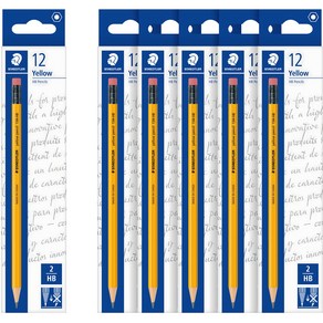 스테들러 134 연필 HB 12p, 옐로우, 6개