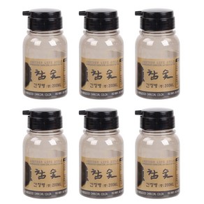 참숯 간장병 조미료병 양념통, 6개, 200ml