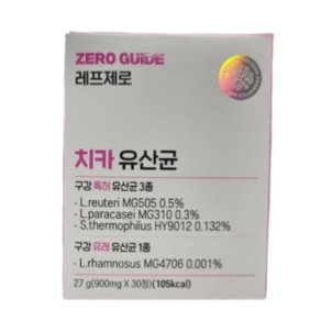 제로가이드 레프제로 치카유산균 27g, 30정, 2개