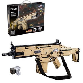 (블럭건 FN SCAR 17S 1406pcs 전동블럭 블록, 1개