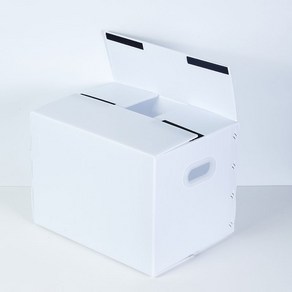 단프라박스 접이식박스 플라스틱 대형박스 택배 이사짐 상자 수납함 이사박스 택배박스 큰박스, 2개입 40 x 30 x 30cm, 하얀색, 1개