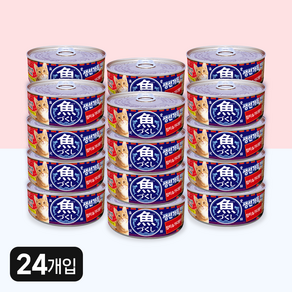 챠오 이나바 고양이 생선가득캔, 24개, 60g, 혼합맛(참치/가다랑어)