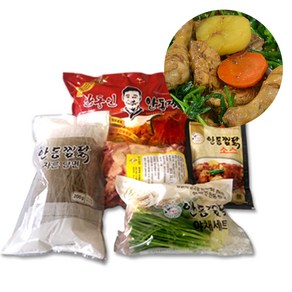 안동찜닭골목 안동인 안동 찜닭 4인분 1.8kg / 초간단 요리 캠핑 간편조리 밀키트 집들이음식 홈파티, 1820g, 1세트