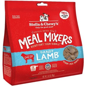 Stella Chewys Dandy Lamb Meal Mixes 동결 건조 강아지밥 토퍼, 18-oz bag, 1개