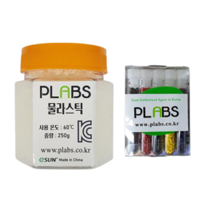 PLABS 물라스틱 250g KC인증 어린이안심 폴리모프, 물라스틱 250g+염료세트