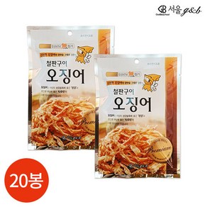 서울지앤비 철판구이 오징어 18g x 20봉, 20개