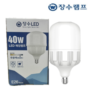 장수램프 LED 매장램프 40W LED콘램프 LED보안등 고와트전구 LED램프 가로등전구 공장등 LED티벌브, 39B(39mm), 주광색(흰색빛)