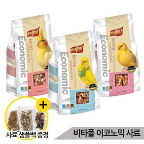 비타폴 이코노믹 잉꼬 모란 왕관 코뉴어 카나리 사료, 소형 1.2kg, 1.2kg, 1개