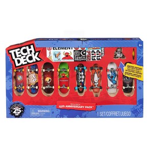 TECH DECK 테크덱 25주년 기념 핑거보드 8종 피규어 미니 스케이트 보드 굿즈, 1개