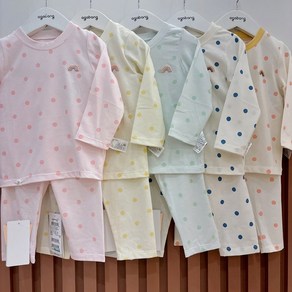 아가방 중계점 조이 하트웜 내의 5Color (BLUE PINK MINT ORANGE YELLOW) *24년 가을신상* 도트 패턴 디자인 가볍고 편안한 착용감 데일리 내의