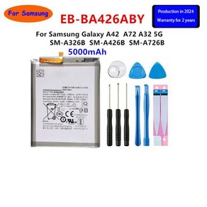 EB-BA426ABY 하이 퀄리티 교체 배터리 삼성 갤럭시 A42 A72 A32 5G 휴대폰 및 도구 5000mAh, 1개