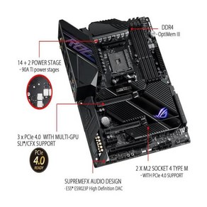 ASUS ROG CROSSHAIR VIII DARK 소켓 X570 마더보드 AM4 128GB PCI-E 4.0 HDMI ATX 지지대 Ryzen 5 CPU, 한개옵션0