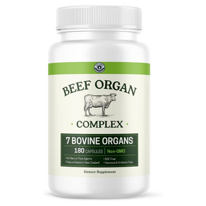 Left Coast Beef Ogan 뉴질랜드산 목초사육 소기관 복합체 180캡슐, 성인남녀공용, 알약/캡슐, 1개, 180정