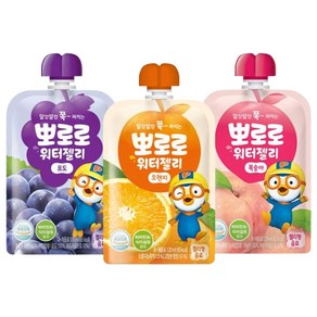 팔도 뽀로로 워터젤리 120ml 포도 복숭아 오렌지 어린이 아이 간식 젤리 음료