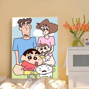 짱구 가족 유화 그리기 세트 DIY 액자 포함 그림 물감 색칠하기 컬러링 페인팅 취미 친구 생일 선물