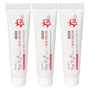 웰빙헬스 예쁜얼굴 슈퍼UV썬크림 25g /휴대용썬크림SPF50 PA+++, 3개