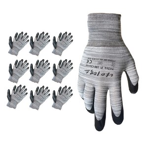 나이텍스 장갑 P100 안전 작업 손바닥 코팅 글러브 10켤레 / Nitex P100 Safety Coating Gloves 10pairs