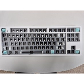 QSENN Q87 DIY KIT 87키 가스켓 유무선 기계식 키보드 베어본, 제조사축, Q87 베어본, 화이트