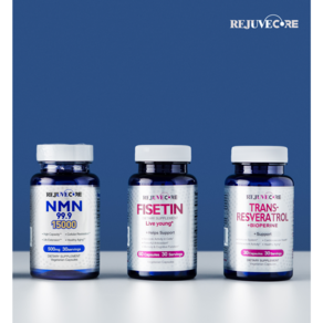 리쥬브코어 고용량 고순도 NMN 15000 FISETIN 피세틴 트랜스 레스베라트롤 TRANS-RESVERATROL 1개월분, 1세트, 60정