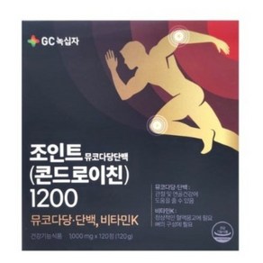 녹십자 조인트 뮤코다당단백 콘드로이친 1200 120정 2개월분 무릎관절 연골, 1개