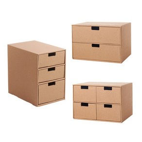 책상 크라프트지 종이 서랍 임시 보관 간편 수납 정리 보관 페이퍼 소품 DIY
