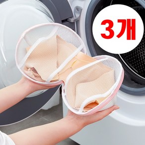 나야리빙 브래지어 세탁망 고정밴드 고급형 속옷 빨래망 3개, 1세트, 화이트