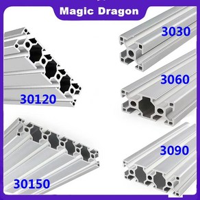 알루미늄 프로파일 3030 3060 3090 30120 30150 T 슬롯 산업용 유럽 표준 합금 프레임 장비 랙 1 개, 1개