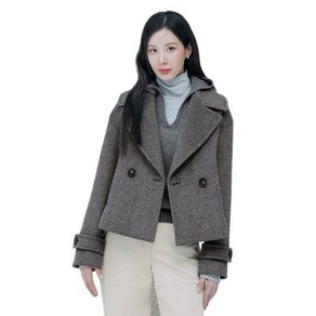 [론칭가 99 900원] 더엣지 24FW 울혼방 헤링본 더블 코트