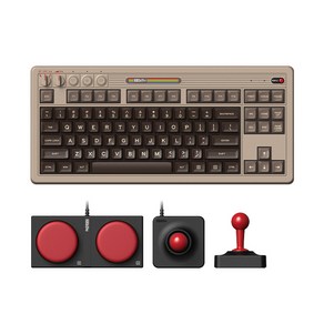 8BitDo Reto87 C64레트로 기계식 게이밍 키보드 2세대 듀얼 슈퍼버튼 조이스틱 포함, Reto87 C64, 청축