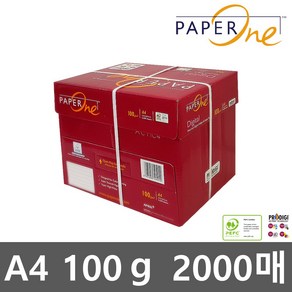 페이퍼원 A4용지 복사용지 A4 100g 1박스 2000매, 단품, 2000개